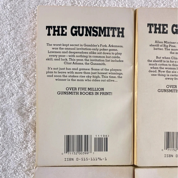 Vintage The Gunsmith  All Action Western Romance Novel x4 - Picture 9 of 13